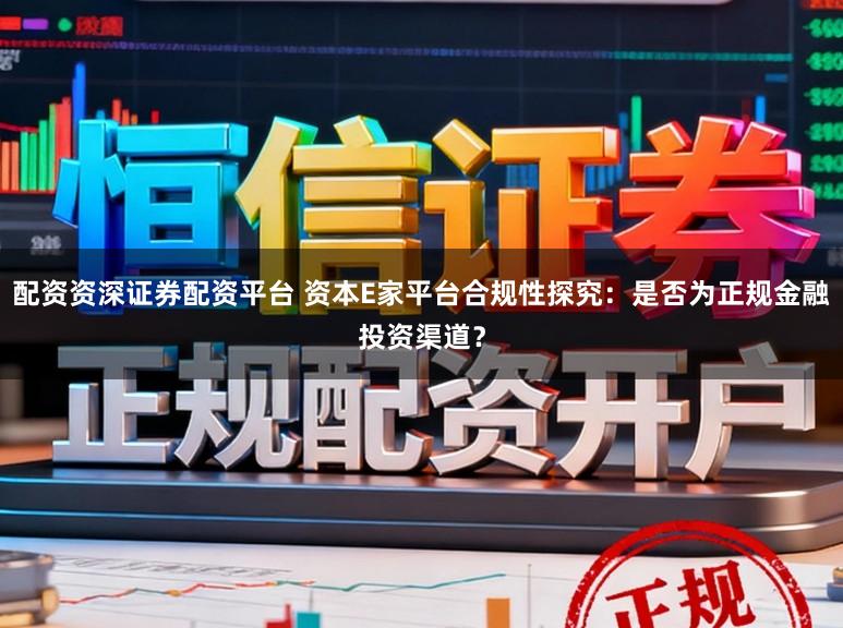 配资资深证券配资平台 资本E家平台合规性探究：是否为正规金融投资渠道？